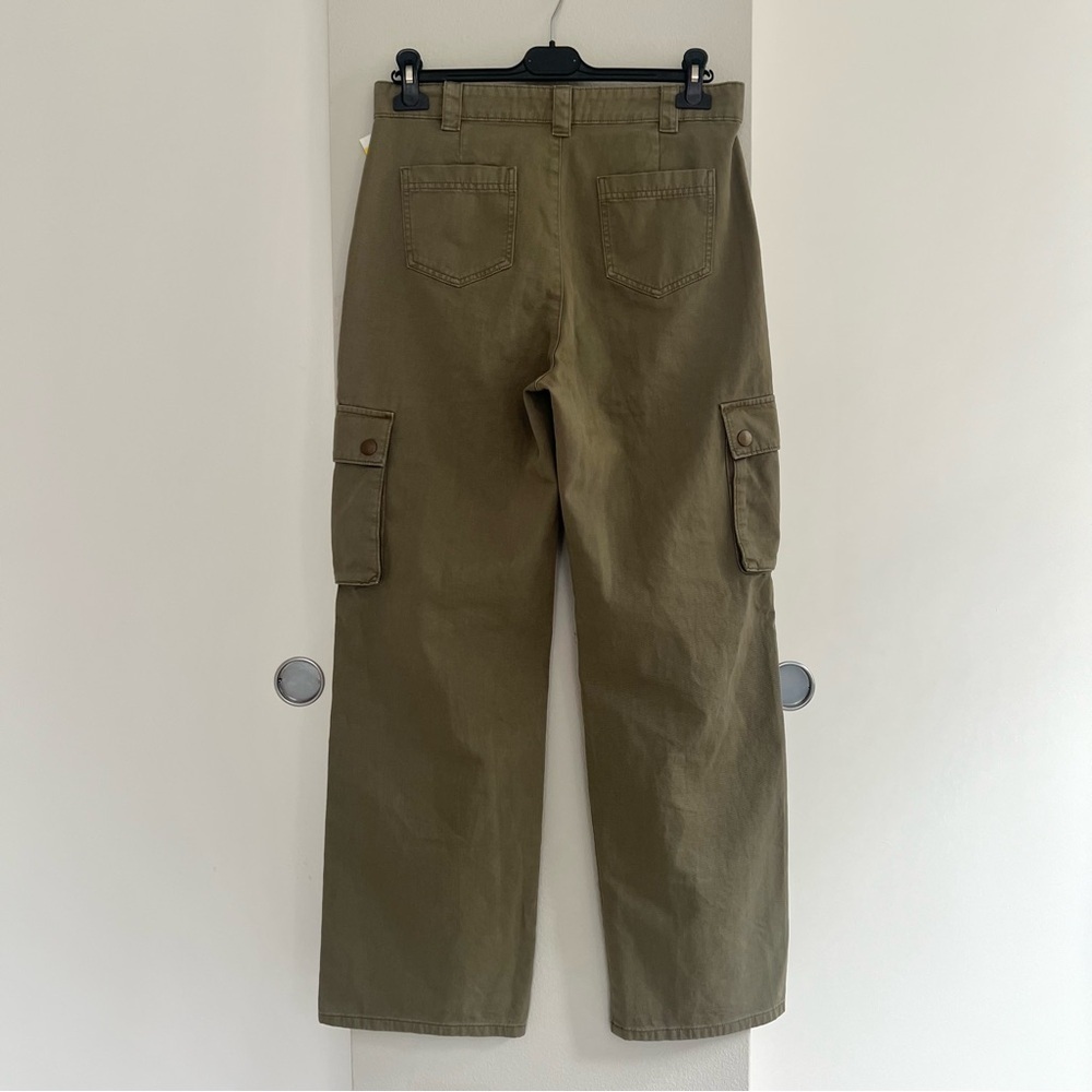 Zara High-Waisted Cargo Pants – Utility, Workwear, Streetwear - Size 6 - Green - Picture 4 of 14